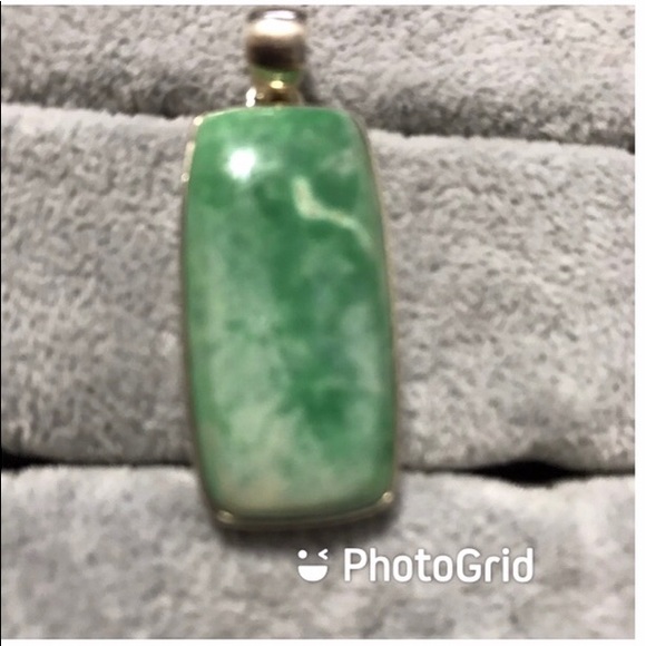 New Sterling Silver Variscite Pendant Necklace Greens Crystal Gemstone - Picture 10 of 14